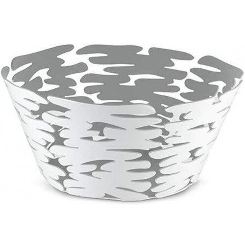 Alessi Barket Cestino Frutta Centro tavola Rotondo in Acciaio Bianco BM10/21 W - LEDAR SHOP