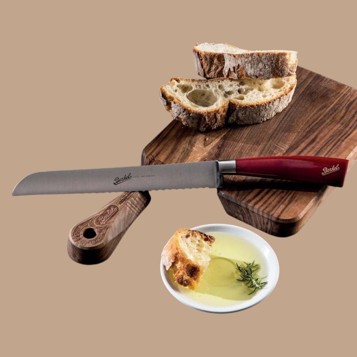 Berkel Elegance Coltello pane 22 cm Rosso - LEDAR SHOP