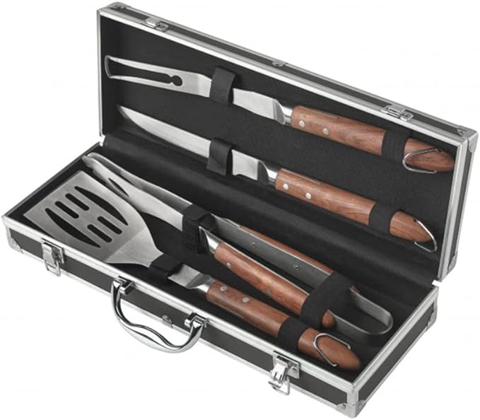 BRANDANI Valigetta Set 4 Pezzi BBQ Barbeque 52087