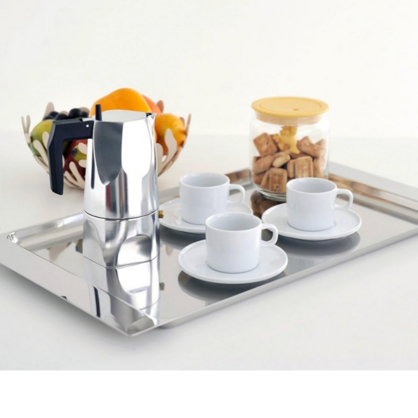 Moka Caffettiera espresso in fusione di alluminio Alessi Ossidiana