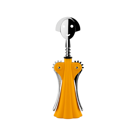 Cavatappi di Design Resina termoplastica zama cromata Giallo Alessi AM01 DY
