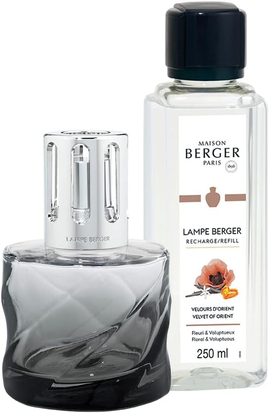 Lampe Berger Paris Cofanetto SPIRALE NOIRE + 250ml Velours d'Orient