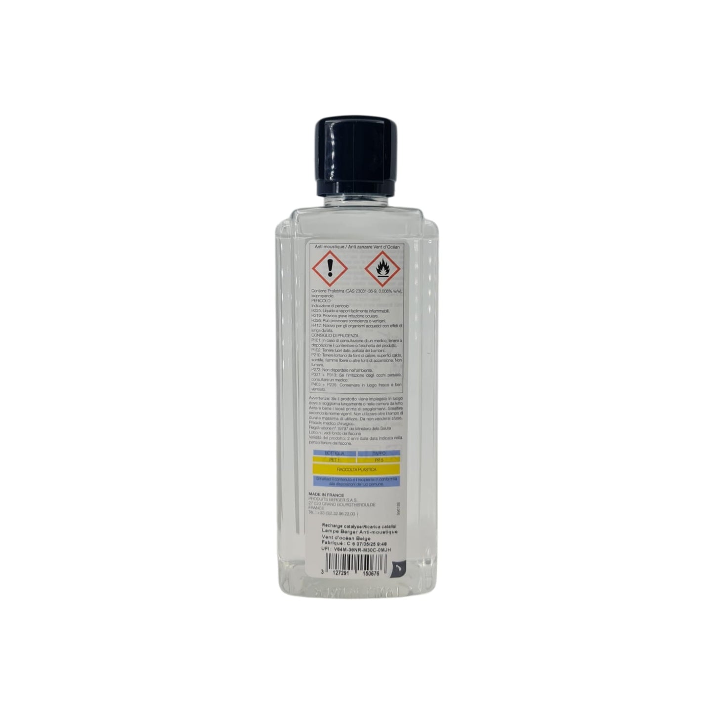 ANTI ZANZARA RICARICA LAMPE BERGER 500 ML PER LAMPADA CATALITICA - LEDAR SHOP