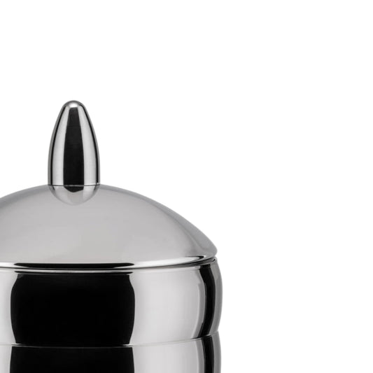 Alessi Kalistò 2 CB02 Barattolo di Design in Acciaio Inossidabile 18/10 Lucido con Pomolo in Alluminio 114 cl - LEDAR SHOP