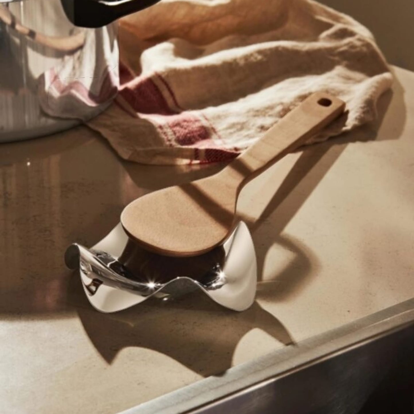 Blip Appoggia cucchiaio Alessi in acciaio - LEDAR SHOP