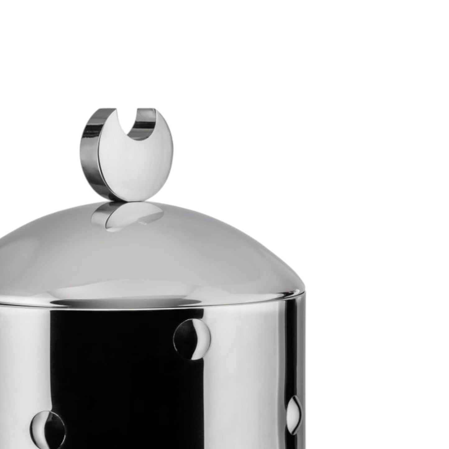Alessi Kalistò 1 CB01 Barattolo di Design in Acciaio Inossidabile 18/10 Lucido con Pomolo in Alluminio 114 cl - LEDAR SHOP