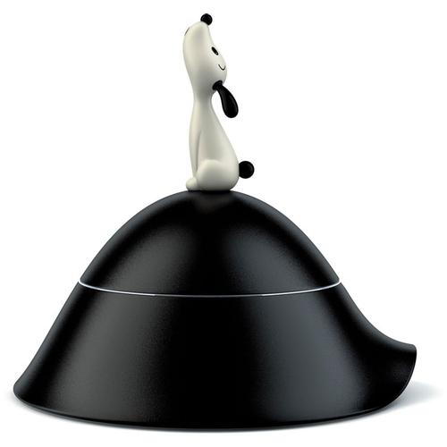 Alessi Ammi19 B Lulà Ciotola Per Cani Con Coperchio In Resina Termoplastica Coppa In Acciaio Inossidabile 18/10 Lucido Nero - LEDAR SHOP