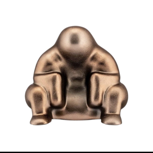 Dedè Alessi PS18 BM Fermaporta PVD Brown Metal Resina termoplastica 19.5 x 21 x 21 - LEDAR SHOP