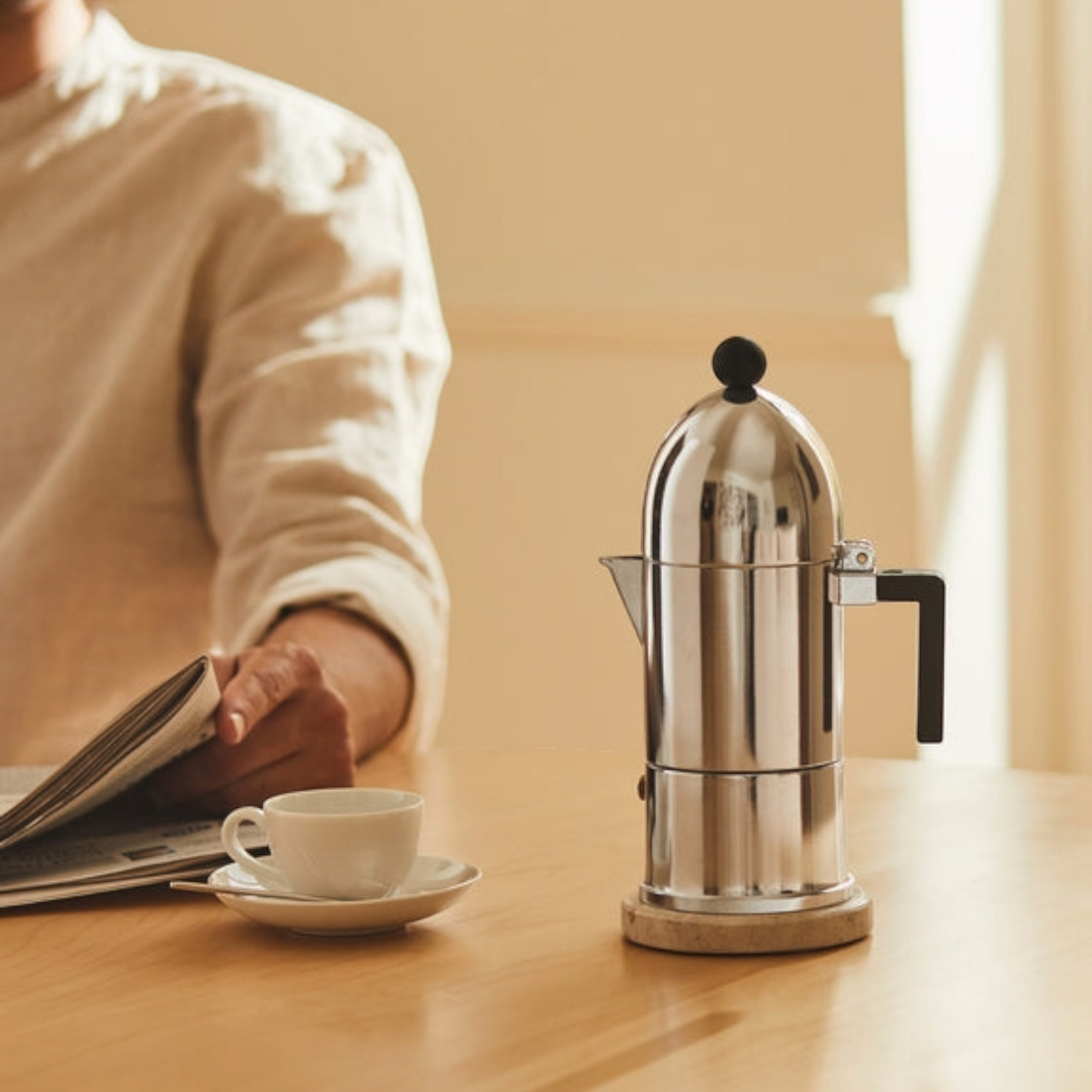 Alessi La cupola Caffettiera espresso in fusione di alluminio Design Aldo Rossi