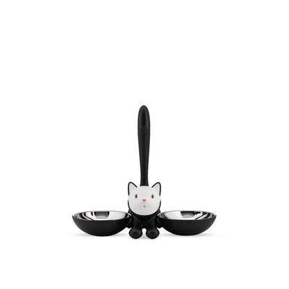 Alessi Tigrito AMMI09 B  Ciotola per Animali di Design  Acciaio Inox 18/10 e Resina Termoplastica Nero - LEDAR SHOP