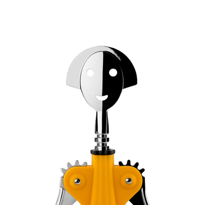 Cavatappi di Design Resina termoplastica zama cromata Giallo  Alessi AM01 DY