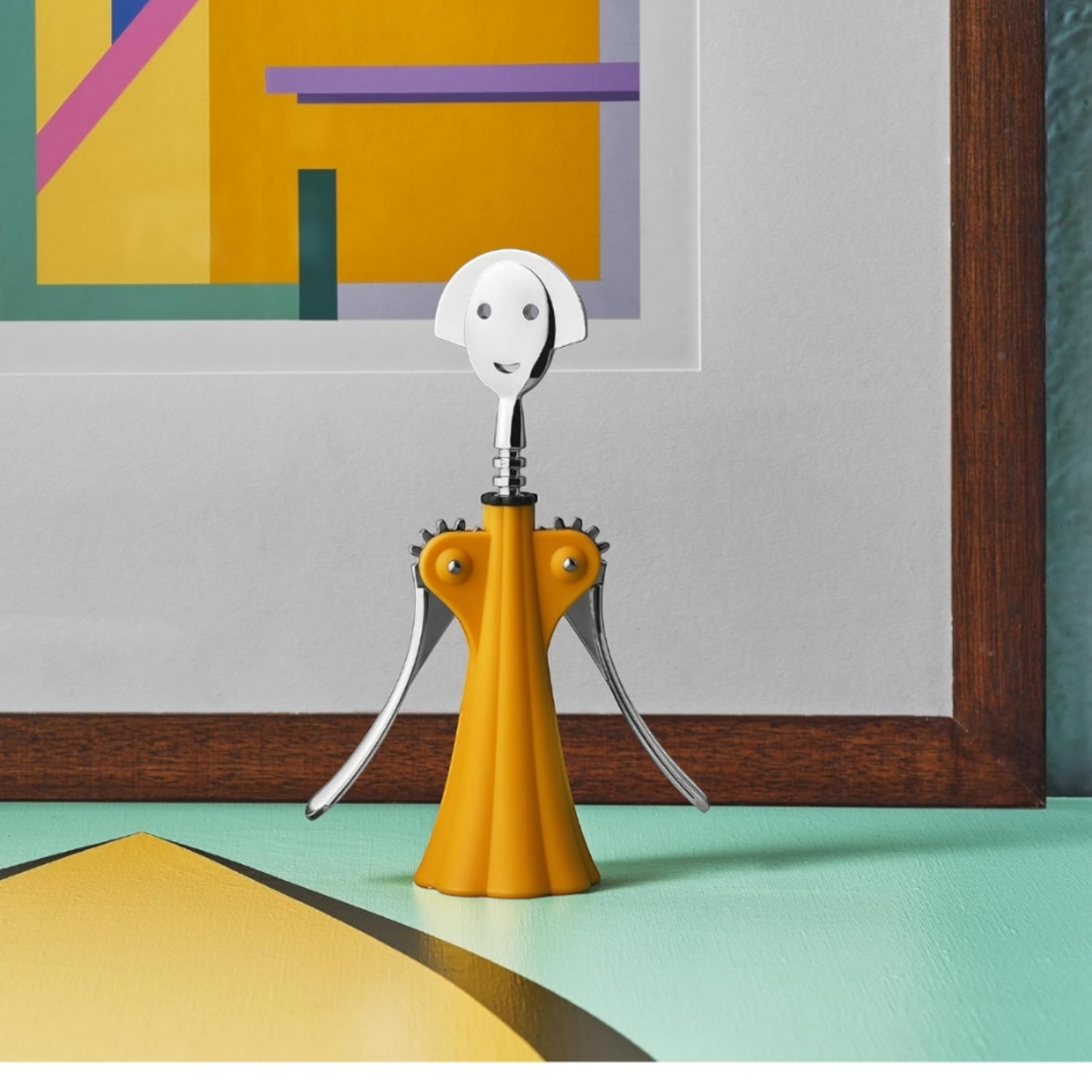 Cavatappi di Design Resina termoplastica zama cromata Giallo  Alessi AM01 DY