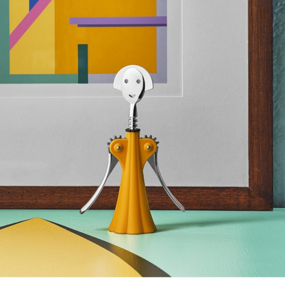 Cavatappi di Design Resina termoplastica zama cromata Giallo  Alessi AM01 DY