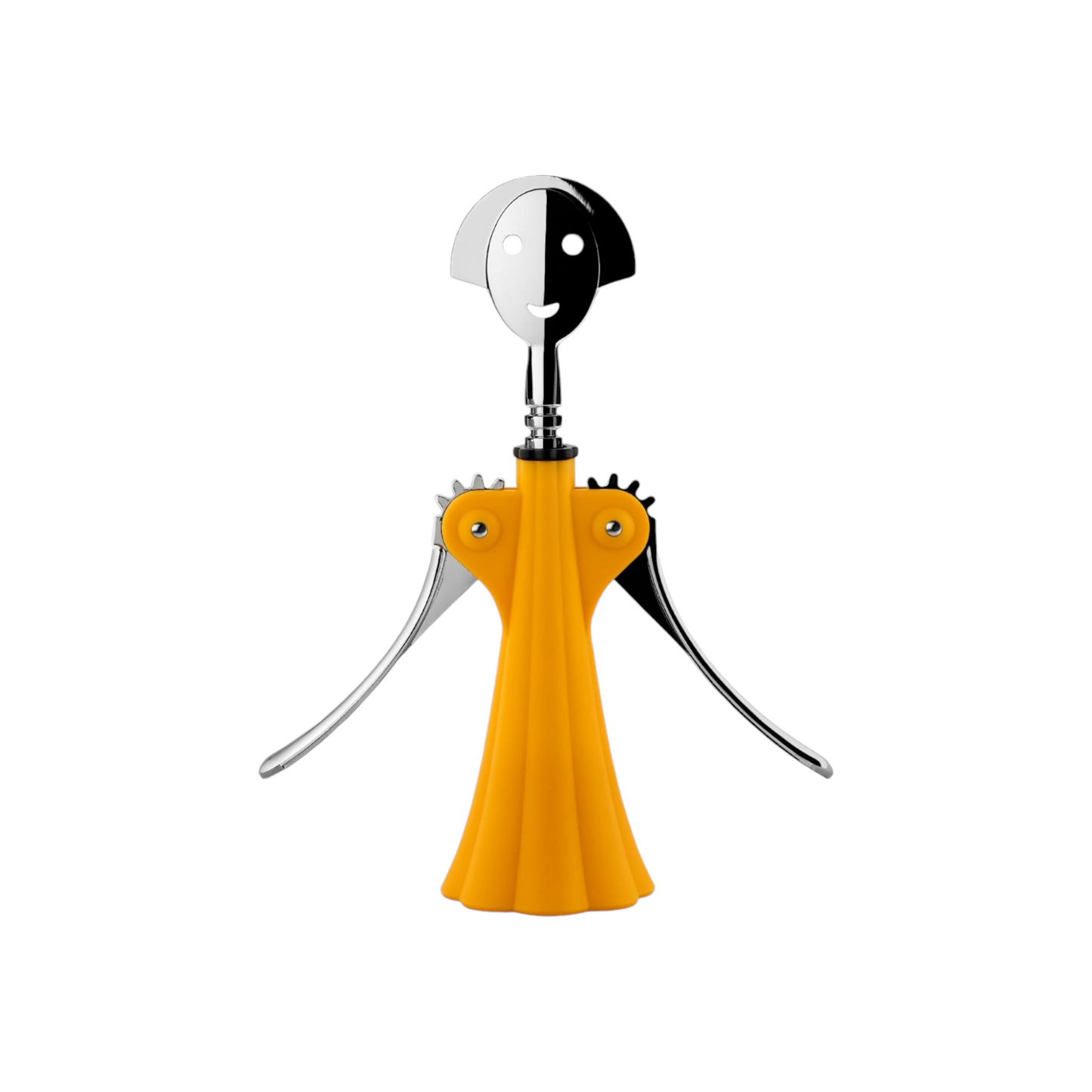 Cavatappi di Design Resina termoplastica zama cromata Giallo  Alessi AM01 DY