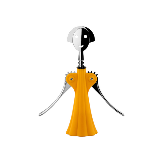 Cavatappi di Design Resina termoplastica zama cromata Giallo  Alessi AM01 DY