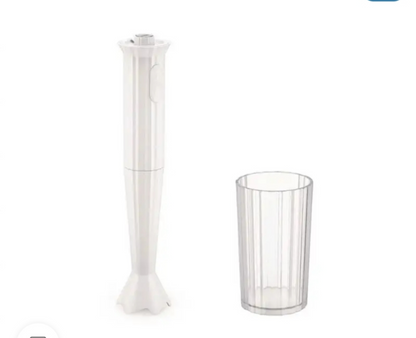 Frullatore a Immersione di Design con Bicchiere Graduato in Resina Termoplastica  Spina Europea 500W Bianco Alessi Plissé