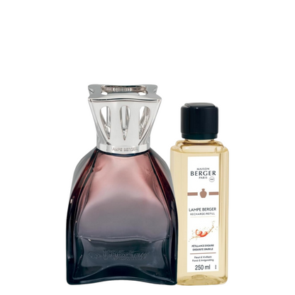 Lampada Catalitica Lampe Berger Lilly Rosa + Flacone 250ml Pétillance Exquise