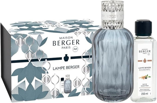 Lampada catalitica Lampe Berger Paris Collezione Quintessence Blu + 250ml Blé d’Or