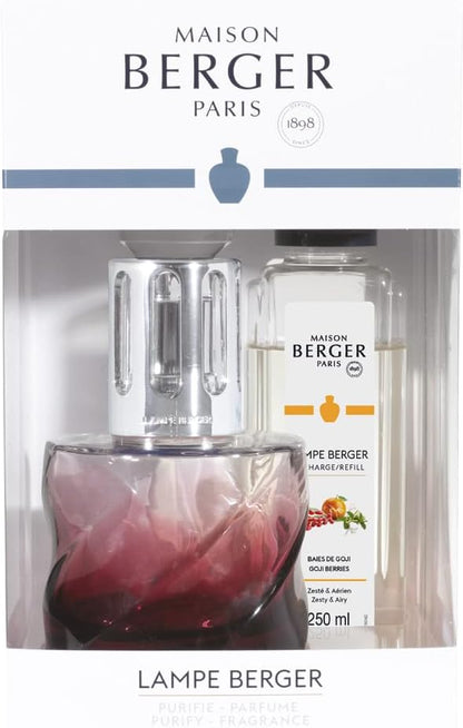 Lampe Berger Paris  Cofanetto Spirale  Rossa + 250ml Bacche di Goji Maison Berger Paris