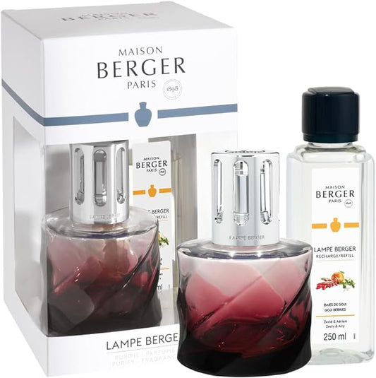 Lampe Berger Paris  Cofanetto Spirale  Rossa + 250ml Bacche di Goji Maison Berger Paris
