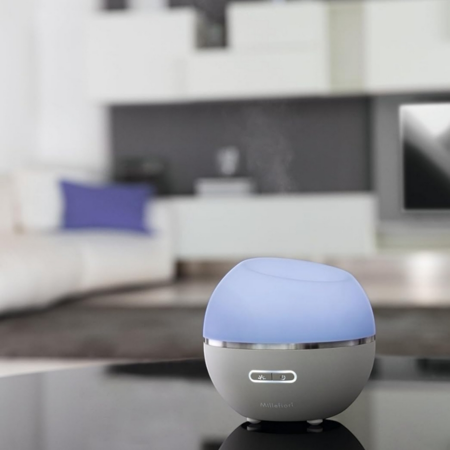 Millefiori  Milano  Diffusore Ad Ultrasuoni Hydro Mezza Sfera Bianco Tortora