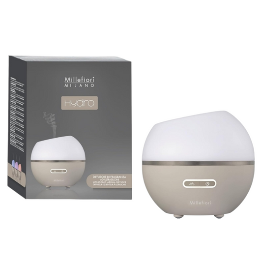 Millefiori  Milano  Diffusore Ad Ultrasuoni Hydro Mezza Sfera Bianco Tortora