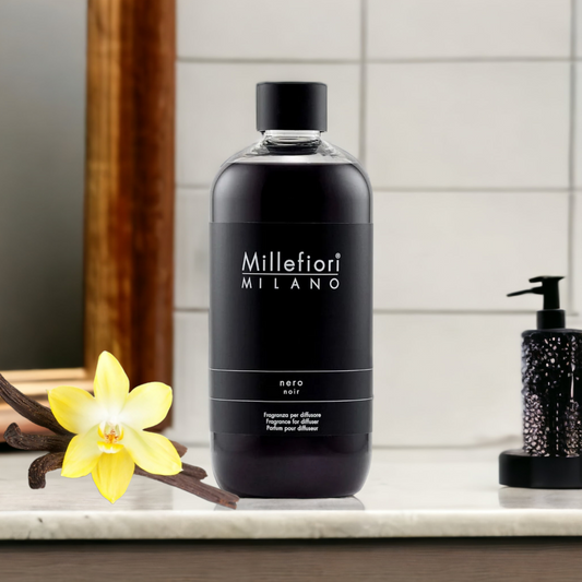 Millefiori Milano Nero  Profumazione casa Diffusore bastoncini ricarica 500ml
