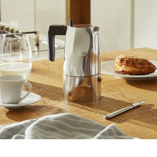 Moka Caffettiera espresso in fusione di alluminio  Alessi Ossidiana