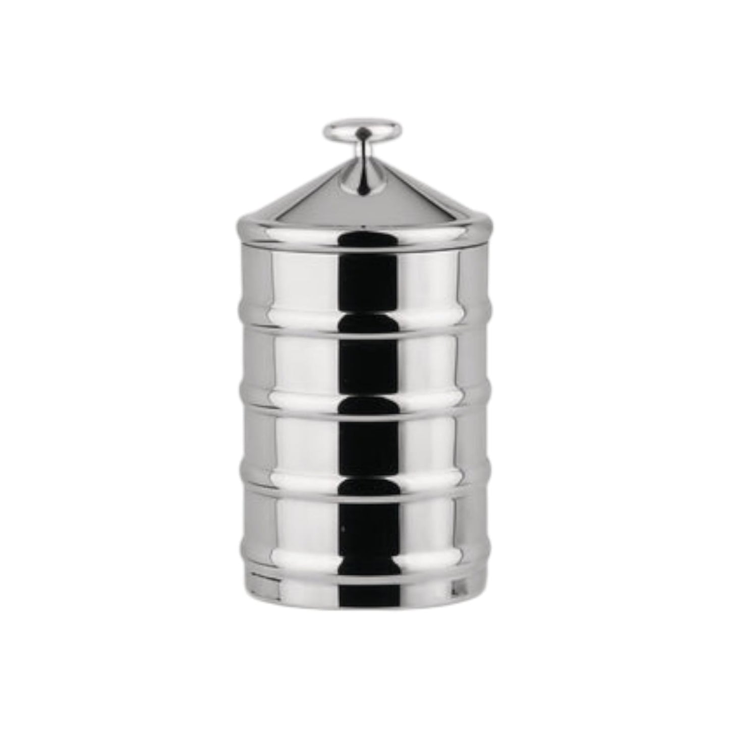 Alessi Kalistò 3 CB03  Barattolo di Design in Acciaio Inossidabile 18/10 Lucido con Pomolo in Alluminio 114 cl - LEDAR SHOP