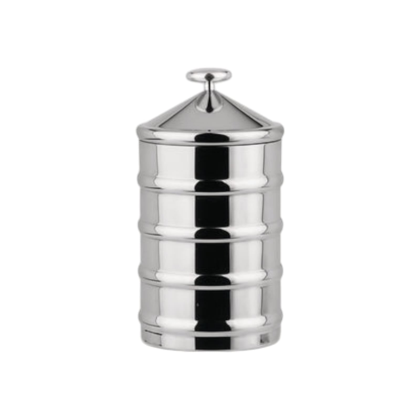 Alessi Kalistò 3 CB03  Barattolo di Design in Acciaio Inossidabile 18/10 Lucido con Pomolo in Alluminio 114 cl - LEDAR SHOP