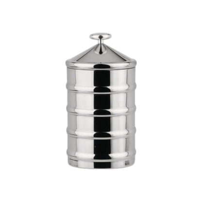 Alessi Kalistò 3 CB03  Barattolo di Design in Acciaio Inossidabile 18/10 Lucido con Pomolo in Alluminio 114 cl - LEDAR SHOP