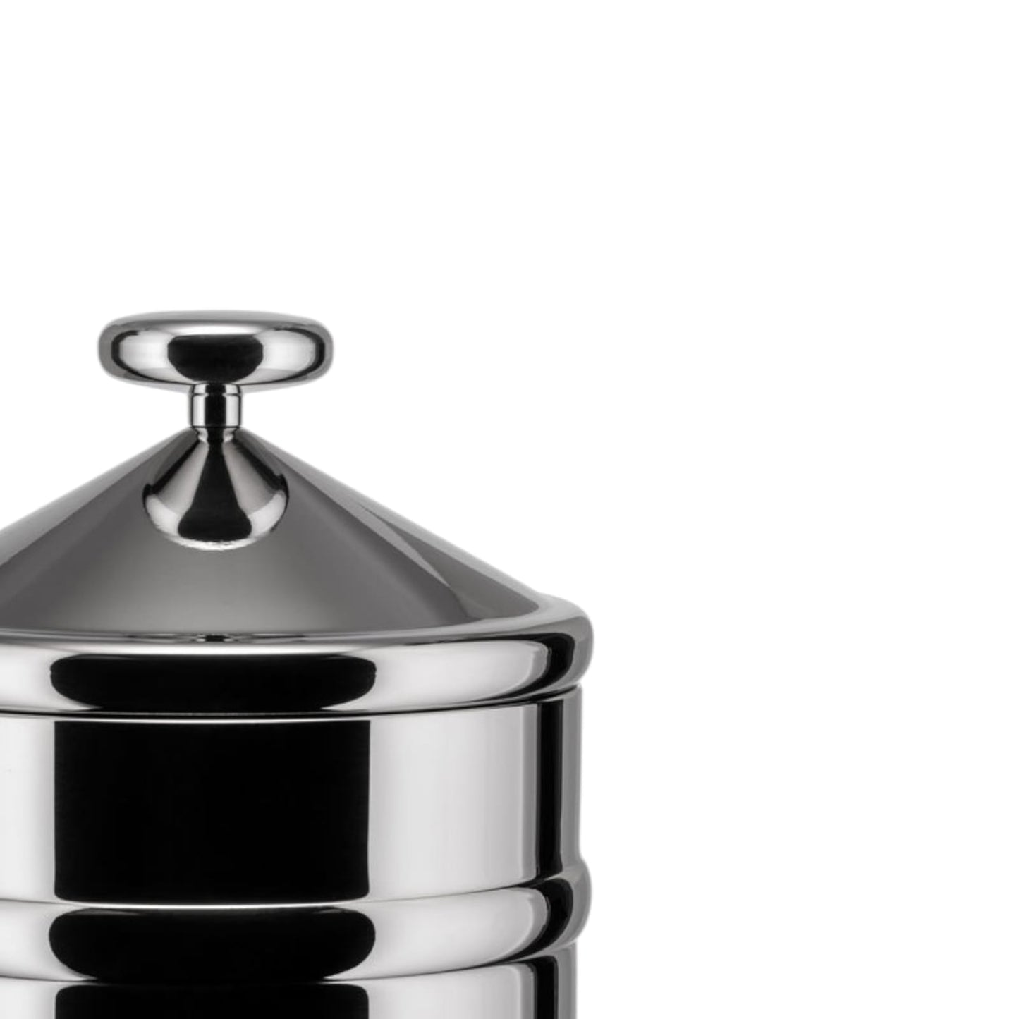 Alessi Kalistò 3 CB03  Barattolo di Design in Acciaio Inossidabile 18/10 Lucido con Pomolo in Alluminio 114 cl - LEDAR SHOP