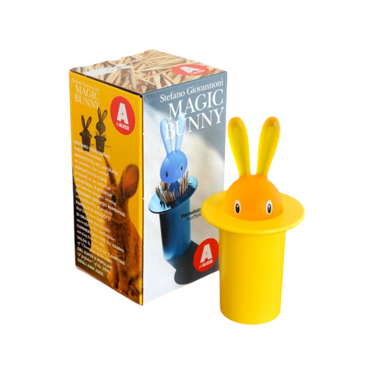 porta stuzzicadenti in resina termoplastica giallo   A di Alessi  ASG16 Y Magic Bunny