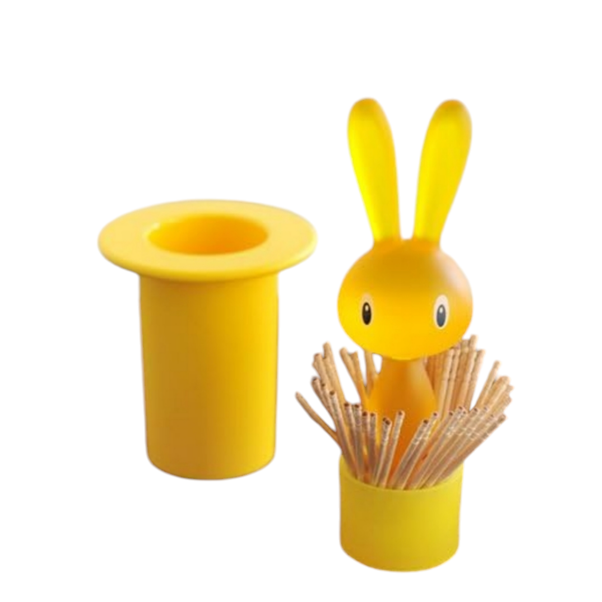 portastuzzicadenti in resina termoplastica giallo   A di Alessi  ASG16 Y Magic Bunny
