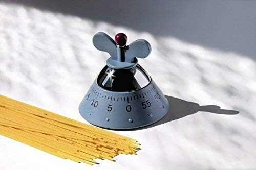 Timer da Cucina di Design con Movimento Meccanico in Resina Termoplastica, Azzurro Visita lo Store di Alessi  Alessi Kitchen Timer A09 - LEDAR DI PIERINI DONATELLA
