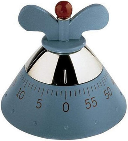 Timer da Cucina di Design con Movimento Meccanico in Resina Termoplastica, Azzurro Visita lo Store di Alessi  Alessi Kitchen Timer A09 - LEDAR DI PIERINI DONATELLA